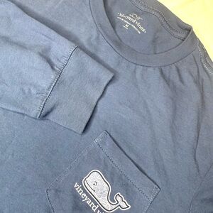 Vineyard Vines Kids Navy Long Sleeve Tee